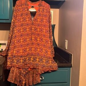 Free People Gabi lg boho mini dress